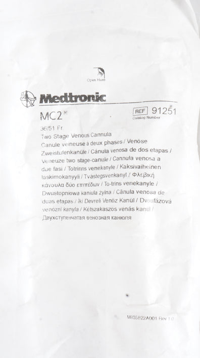 Medtronic 91251C MC2 Two Stage Venous Cannula 36/51Fr